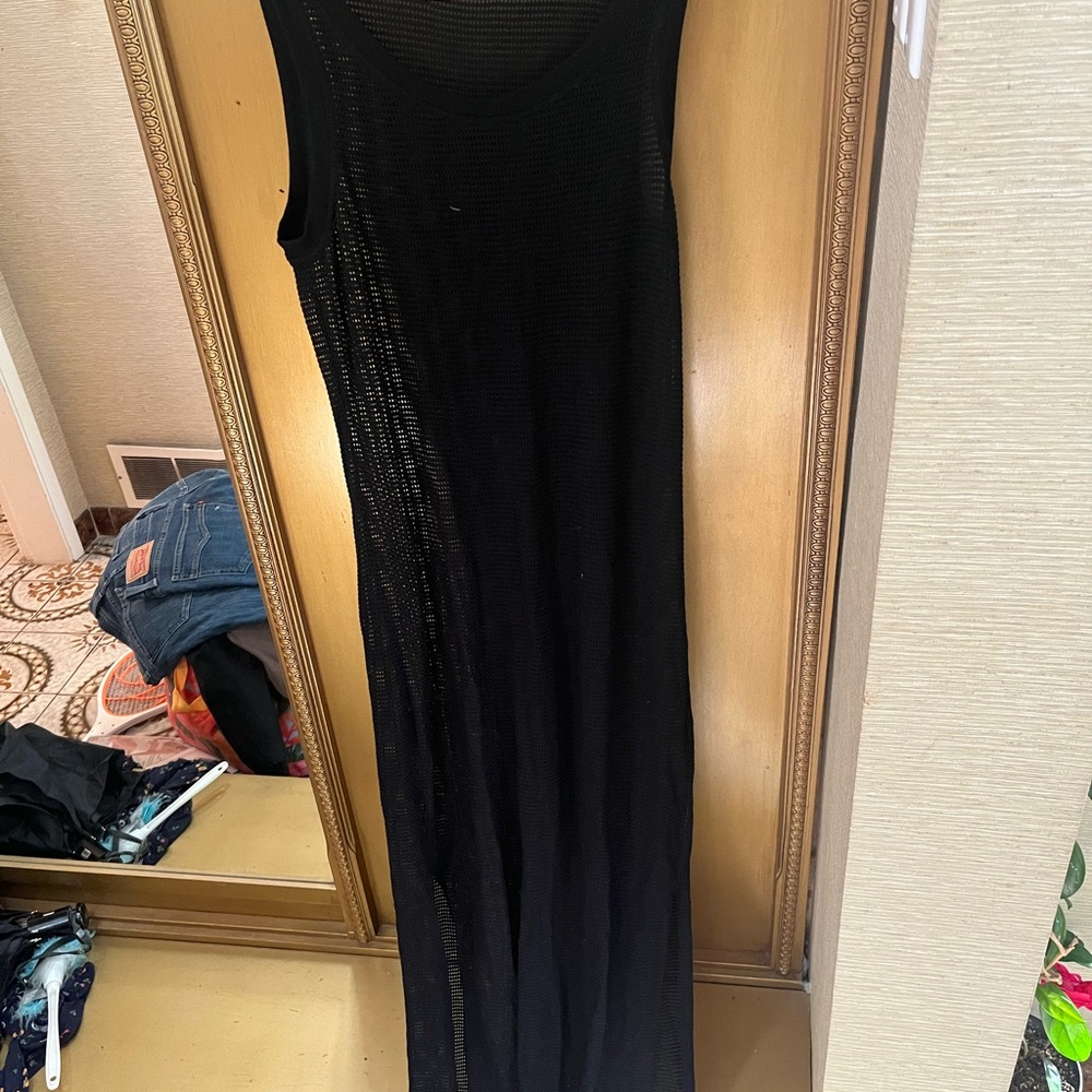 Velvet by Graham & Spencer Black Sheer Maxi Dress